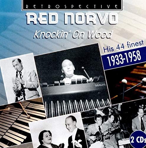 CD cover for Red Norvoās āKnockinā On Woodā compilation, featuring vintage photos.