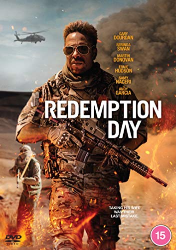 DVD cover for "Redemption Day" featuring a man in tactical gear holding a rifle.