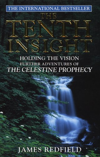 Book cover for The Tenth Insight by James Redfield featuring a forest waterfall.