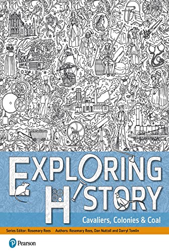 Book cover with detailed black and white historical illustrations and text.