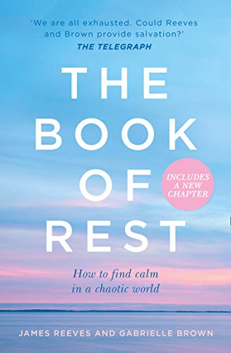 Book cover with blue and pink gradient, title “The Book of Rest.”