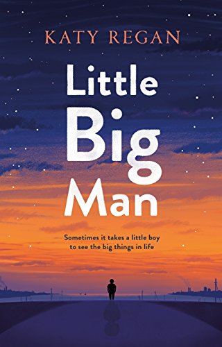 Book cover with a small boy silhouetted against a starry orange and blue sunset.