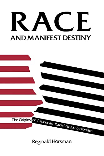 Book cover with bold red and black lines, title “Race and Manifest Destiny.”