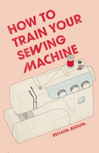 Book cover featuring an illustrated sewing machine and red title text.