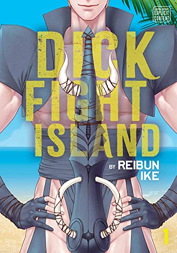Manga cover featuring a muscular man on a beach with large, stylized text.