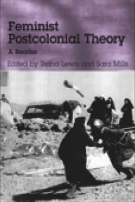 Book cover: “Feminist Postcolonial Theory” with figures in a desert landscape.