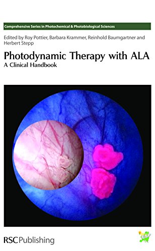 Book cover: “Photodynamic Therapy with ALA”, showing medical imagery.
