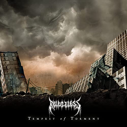 Album cover: ruined city under stormy, dramatic sky, band logo below.