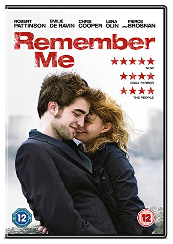 DVD cover for Remember Me featuring Robert Pattinson and Emilie de Ravin embracing.