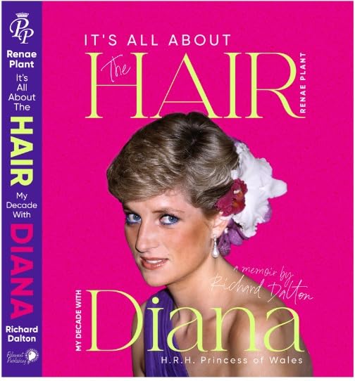 Book cover featuring Princess Diana with floral hair adornments, pink background.