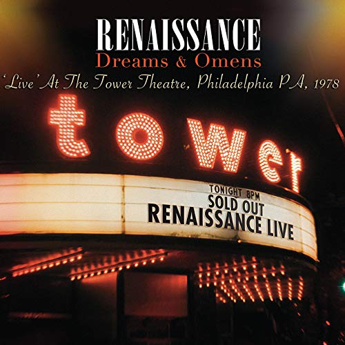 Renaissance album cover featuring a lit marquee for “The Tower Theatre.”