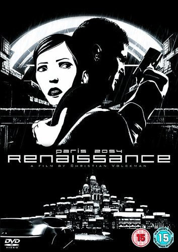 Renaissance DVD cover: two figures in silhouette, Paris cityscape below.