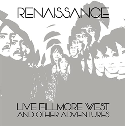 Renaissance album cover featuring a grayscale band photo and title text.