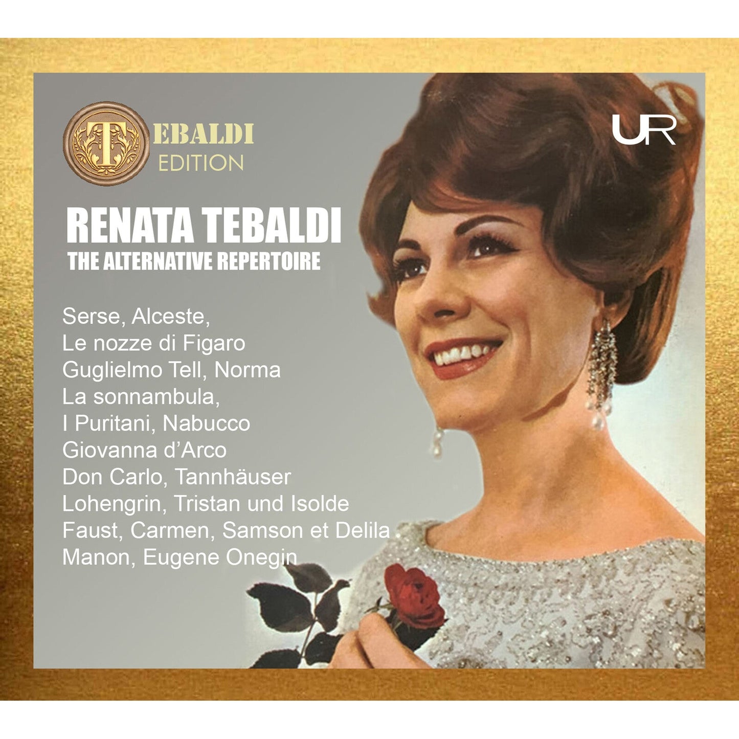 CD cover for Renata Tebaldi, featuring her portrait and opera titles.