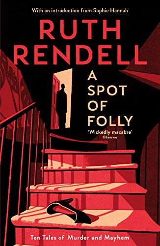 Book cover: red and black illustration of stairs, a doorway, and a shoe.