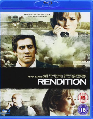 Blu-ray cover for the film Rendition featuring Jake Gyllenhaal, Reese Witherspoon, and Meryl Streep.