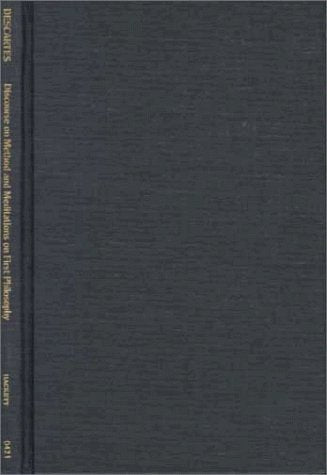 Dark gray book cover with white text: "Discourse on Method and Meditations.