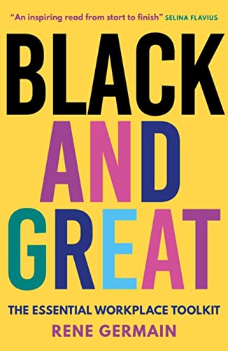 Book cover: "Black and Great" with colorful text on a yellow background.