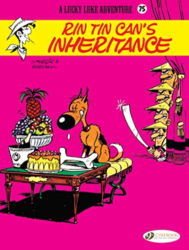 Lucky Luke comic cover featuring a cowboy, dog, and fruit still life.