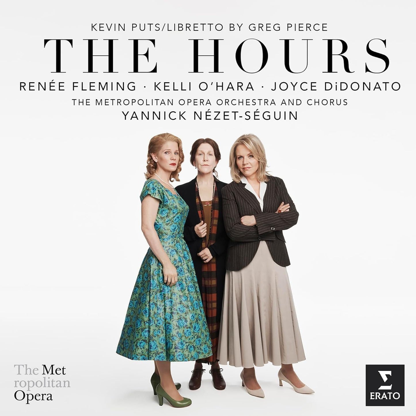 CD cover for "The Hours" featuring Renée Fleming, Kelli O'Hara, and Joyce DiDonato.