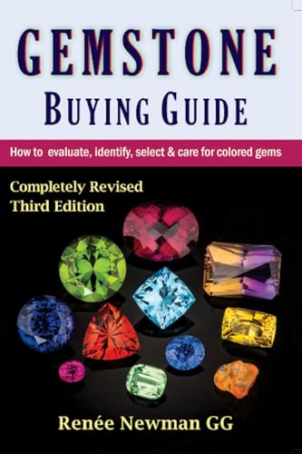 Book cover featuring colorful gemstones and the title "Gemstone Buying Guide".