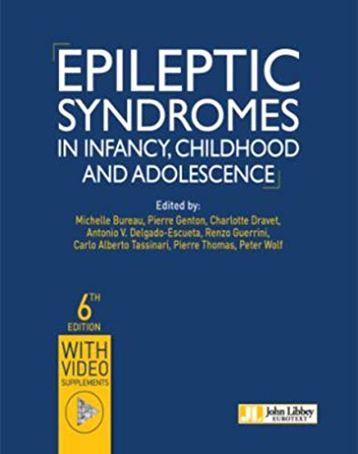 Dark blue book cover titled “Epileptic Syndromes in Infancy, Childhood and Adolescence.”