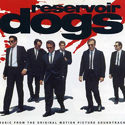 Reservoir Dogs soundtrack CD cover with film characters in suits.