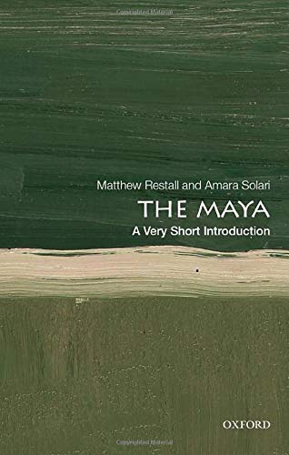 Book cover: "The Maya: A Very Short Introduction" with green and beige textures.