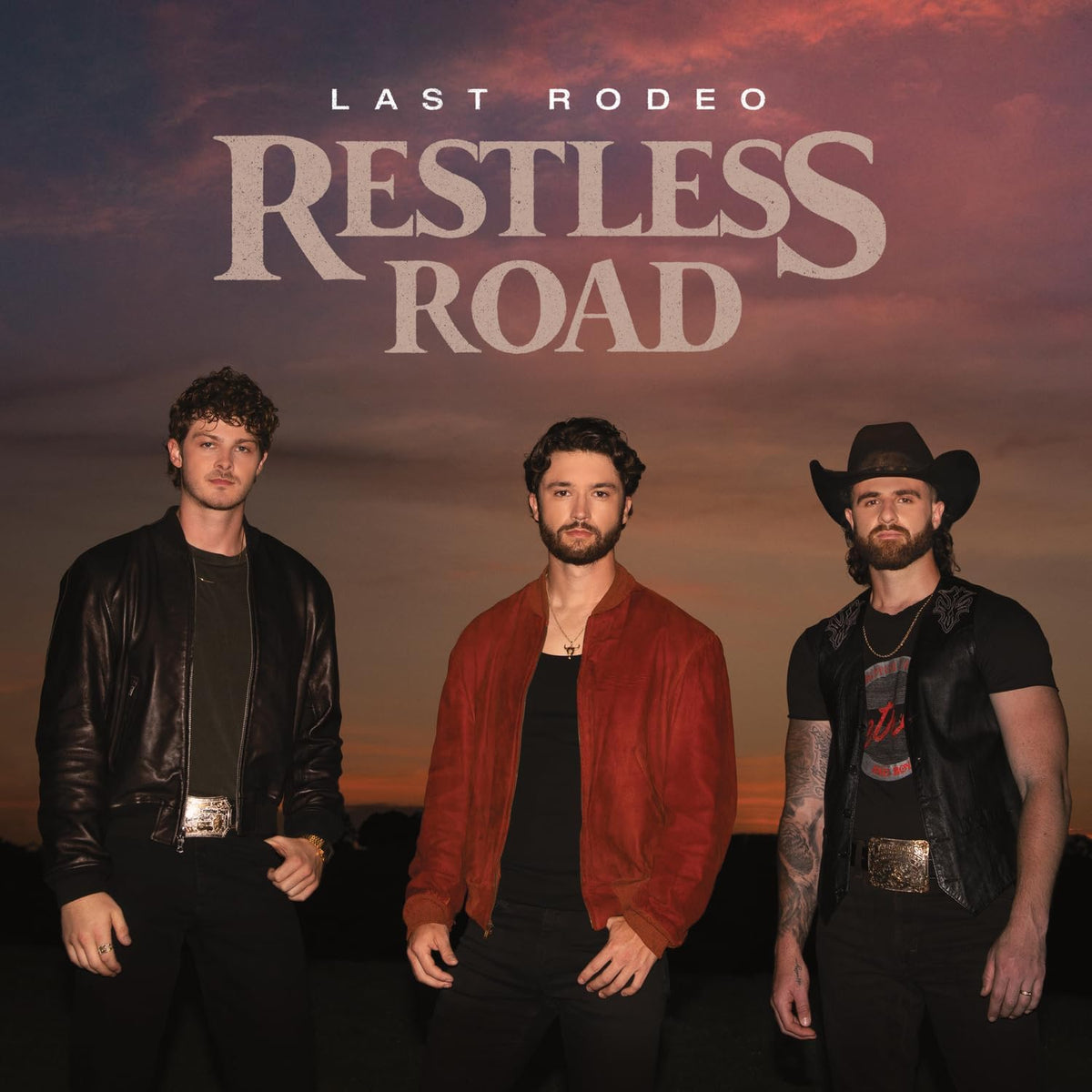 CD cover for Restless Road’s “Last Rodeo” featuring three men.