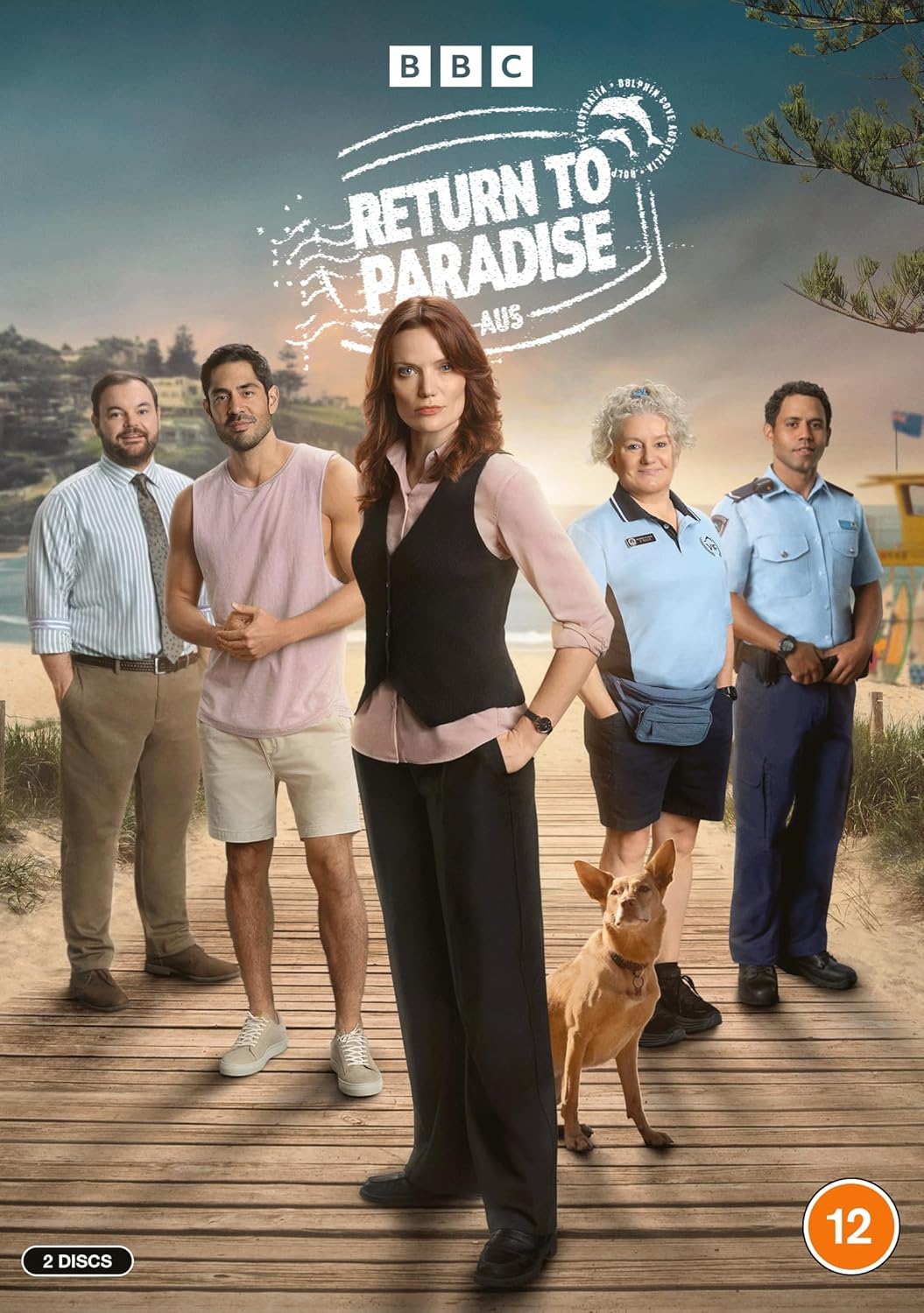 DVD cover for “Return to Paradise” featuring cast on a beach.