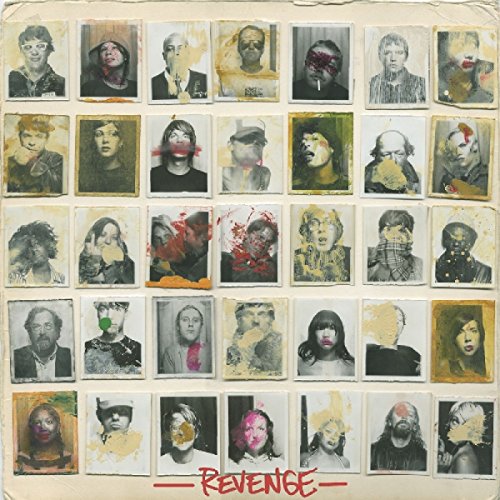 CD cover with a grid of distressed, obscured portrait photos.