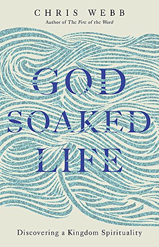 Book cover with blue wavy design and the title “God-Soaked Life.”