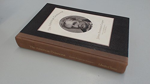 Black and brown book, "The American Democrat," with a portrait.