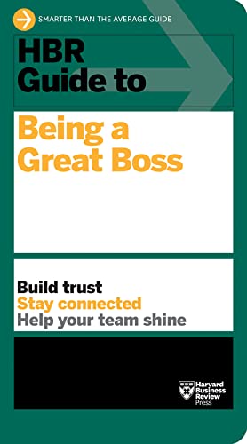 HBR Guide to Being a Great Boss book cover, green and white design.
