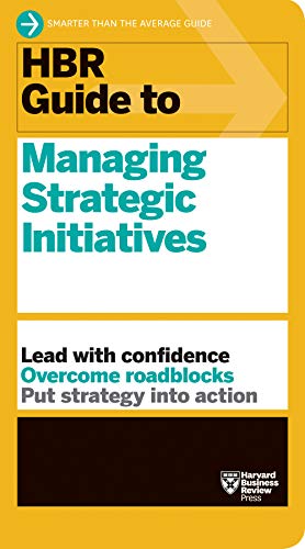 Yellow and white HBR Guide to Managing Strategic Initiatives book cover.