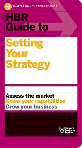 HBR Guide to Setting Your Strategy book cover, pink and white.