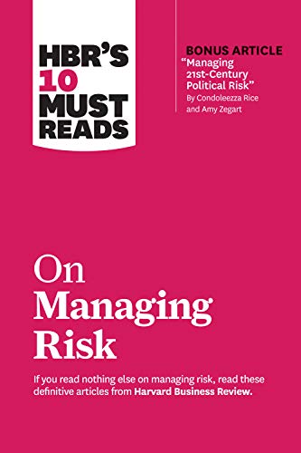 Red and white book cover with “HBR’s 10 Must Reads on Managing Risk” text.