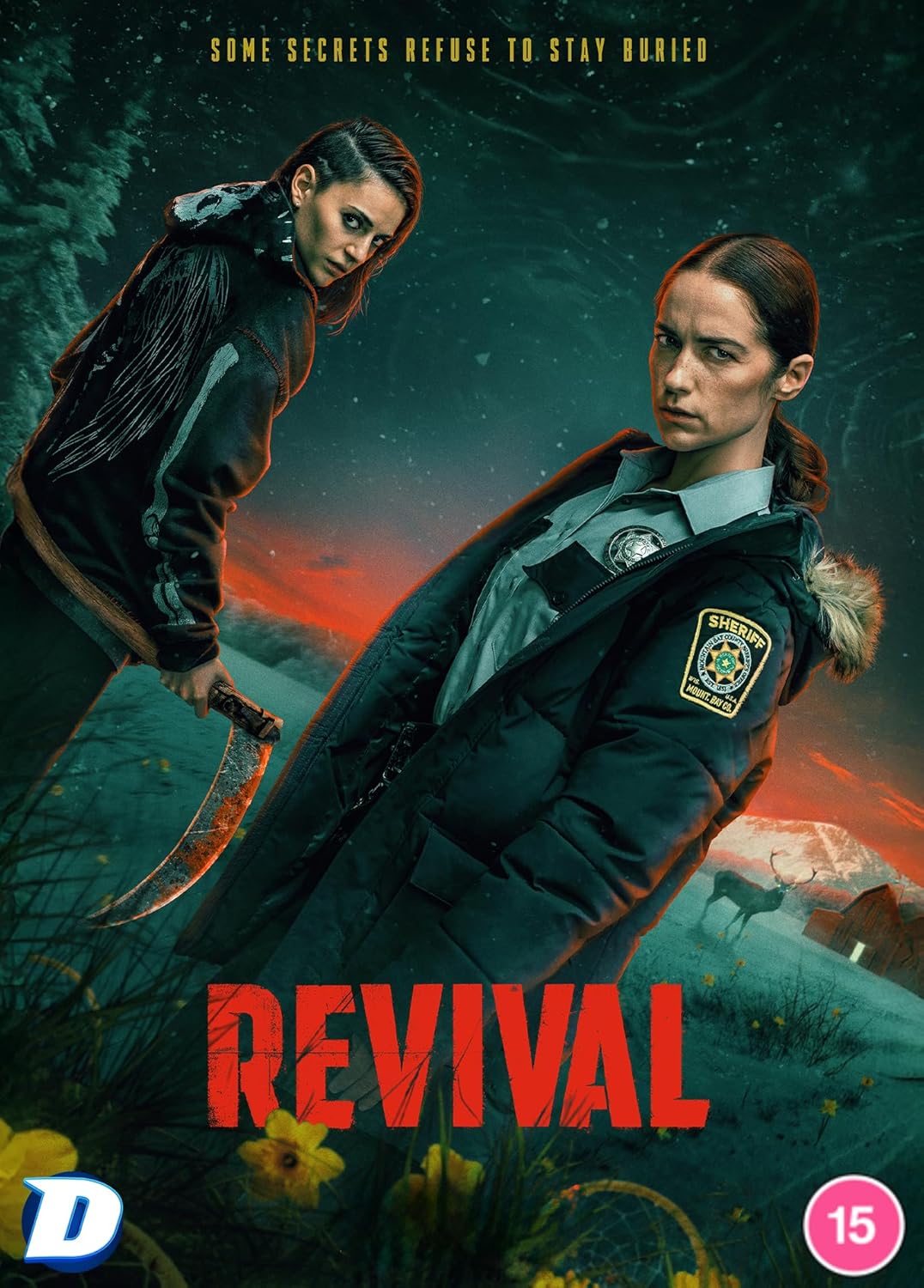 DVD cover for "Revival: Season 1" featuring two women and a sheriff’s deputy.