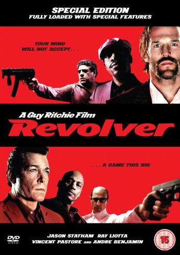 Revolver" DVD cover featuring Jason Statham, Ray Liotta, and other actors.
