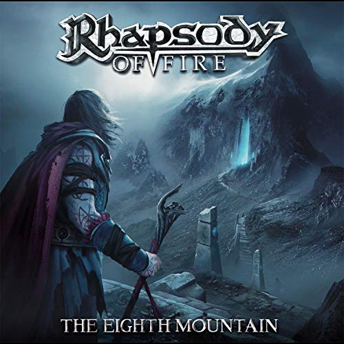 Rhapsody Of Fire album cover featuring a figure before a mountain.