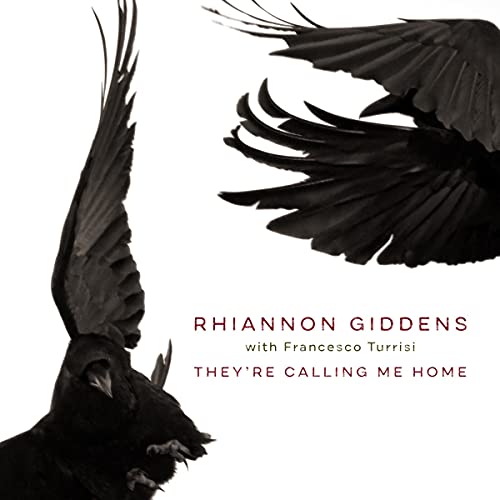 Album cover: Rhiannon Giddens, with a bird in flight, white background.