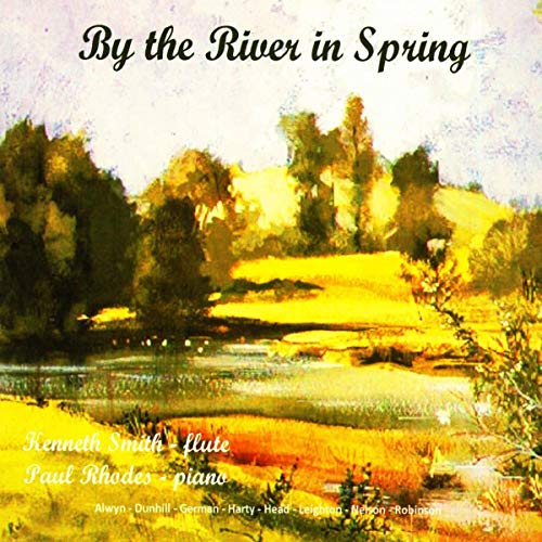 CD cover with a painted landscape of a river and trees.