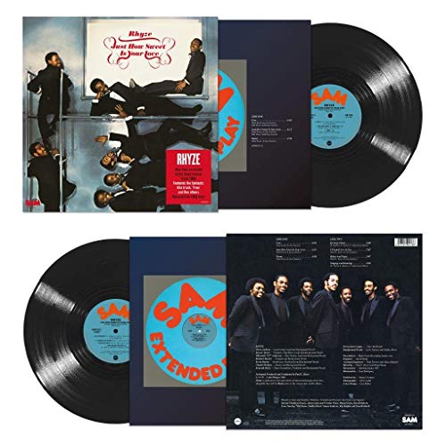 Rhyze vinyl record with cover art featuring men in suits.