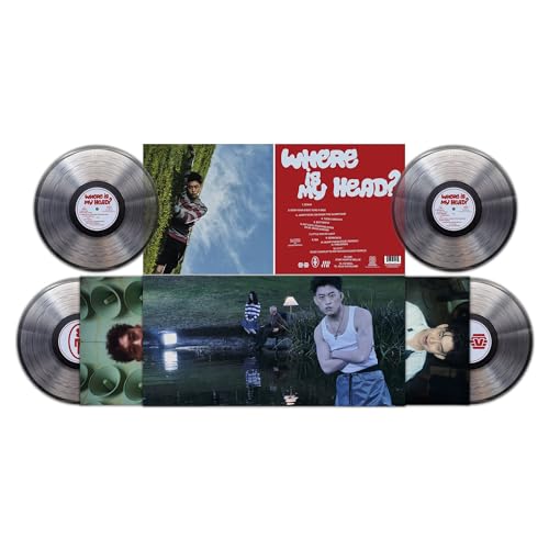 Rich Brian Where Is My Head vinyl record set with album art and discs.