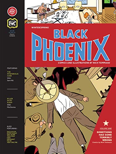 Comic book cover: "Black Phoenix Vol. 1" with figures in domestic and action scenes.