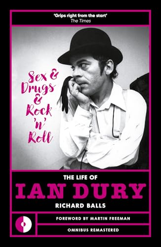 Book cover featuring black and white portrait of Ian Dury in a bowler hat.
