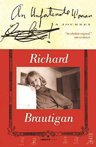 Book cover: "An Unfortunate Woman" by Richard Brautigan, featuring a portrait.