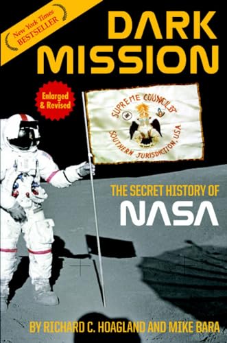 Book cover: "Dark Mission" featuring an astronaut and a flag on the moon.