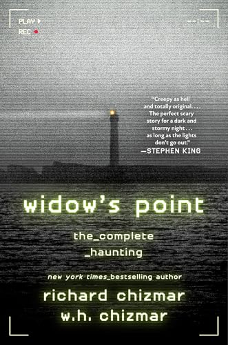 Book cover: dark seascape with a lighthouse, title “Widow’s Point.”