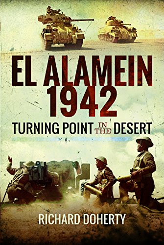 Book cover: "El Alamein 1942" depicts tanks and soldiers in a desert battle.